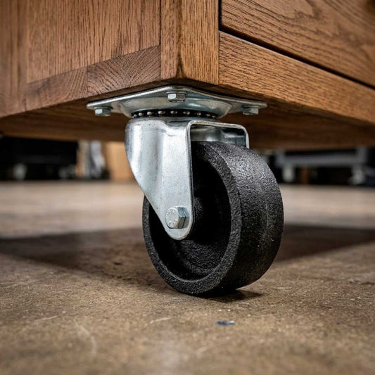 RUEDA METALICA GRIS 3″ CON BASE GIRATORIA LH-1684