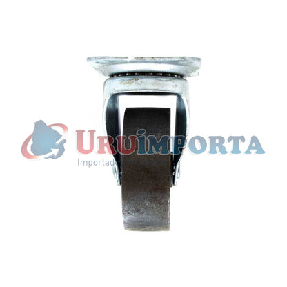 RUEDA METALICA GRIS 3″ CON BASE GIRATORIA LH-1684