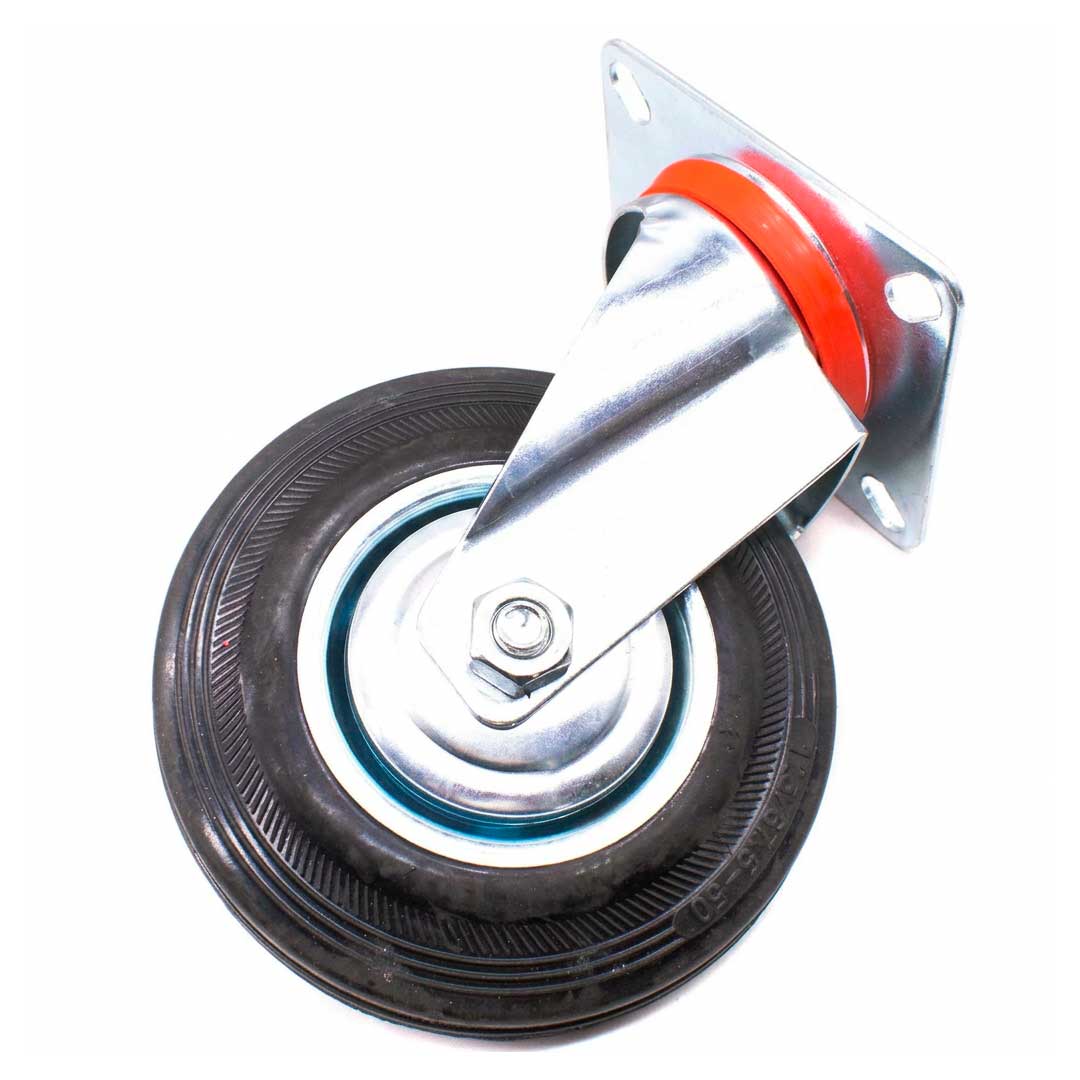 RUEDA NEGRA BASE METALICA 5″ GIRATORIA LH-1686