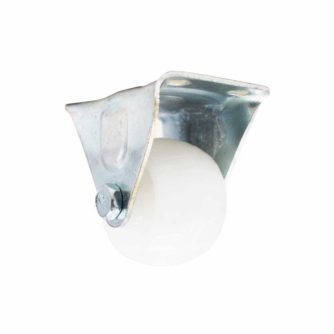 RUEDA BLANCA 1.5″ BASE METALICA FIJA LH-1693