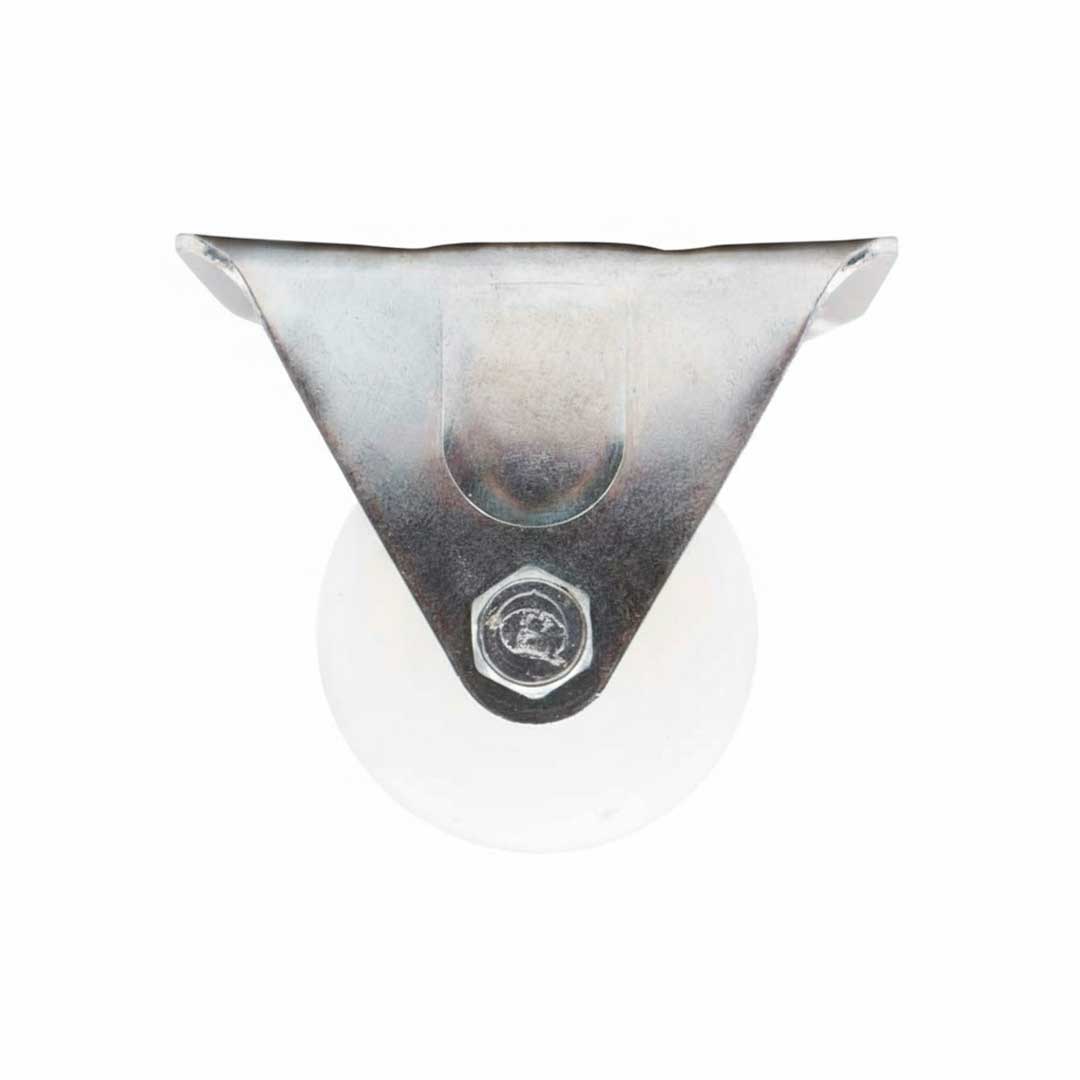 RUEDA BLANCA 1.5″ BASE METALICA FIJA LH-1693