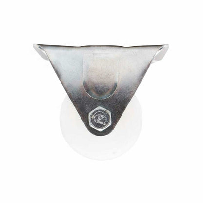 RUEDA BLANCA 1.5″ BASE METALICA FIJA LH-1693