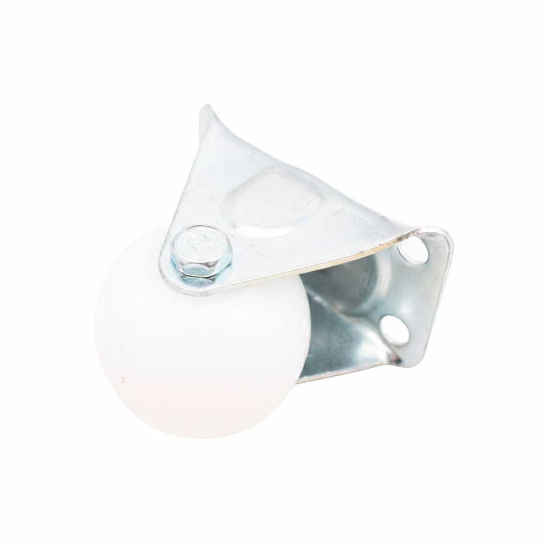 RUEDA BLANCA 1.5″ BASE METALICA FIJA LH-1693