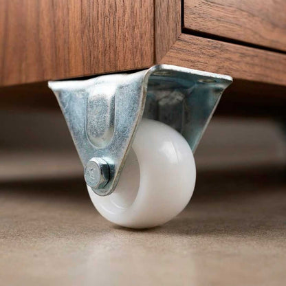 RUEDA BLANCA 1.5″ BASE METALICA FIJA LH-1693