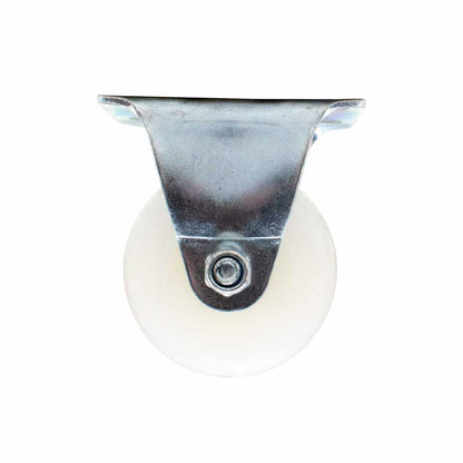 RUEDA BLANCA 2″ BASE METALICA FIJA LH-1694