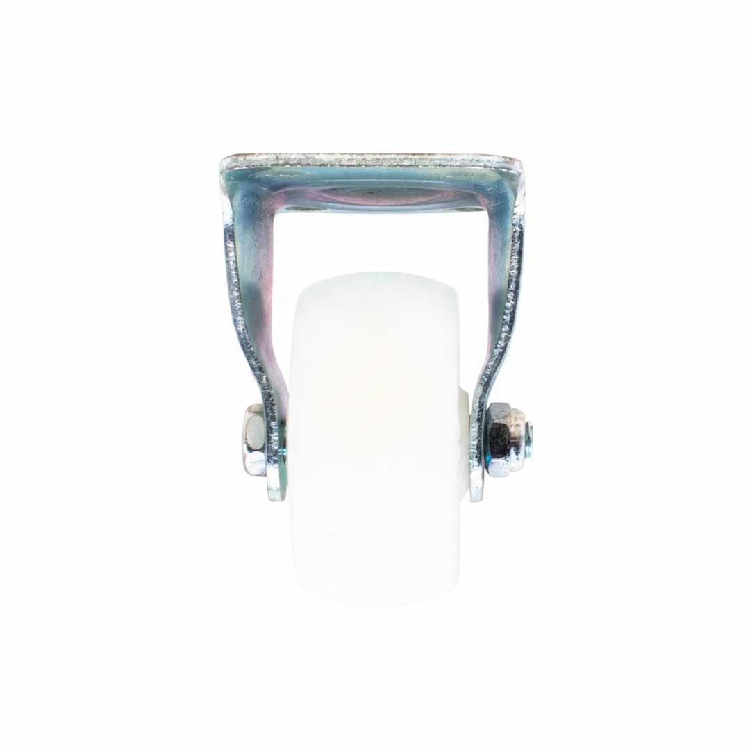 RUEDA BLANCA 2″ BASE METALICA FIJA LH-1694