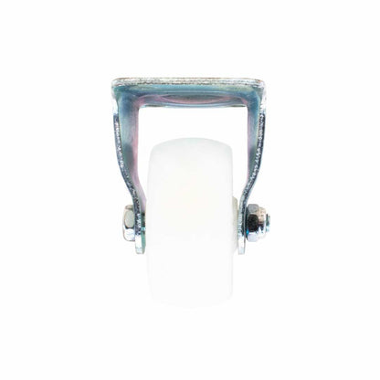 RUEDA BLANCA 2″ BASE METALICA FIJA LH-1694