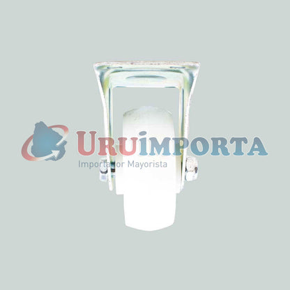RUEDA BLANCA 2.5″ BASE METALICA FIJA LH-1695