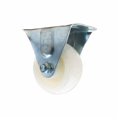 RUEDA BLANCA 3″ BASE METALICA FIJA LH-1696