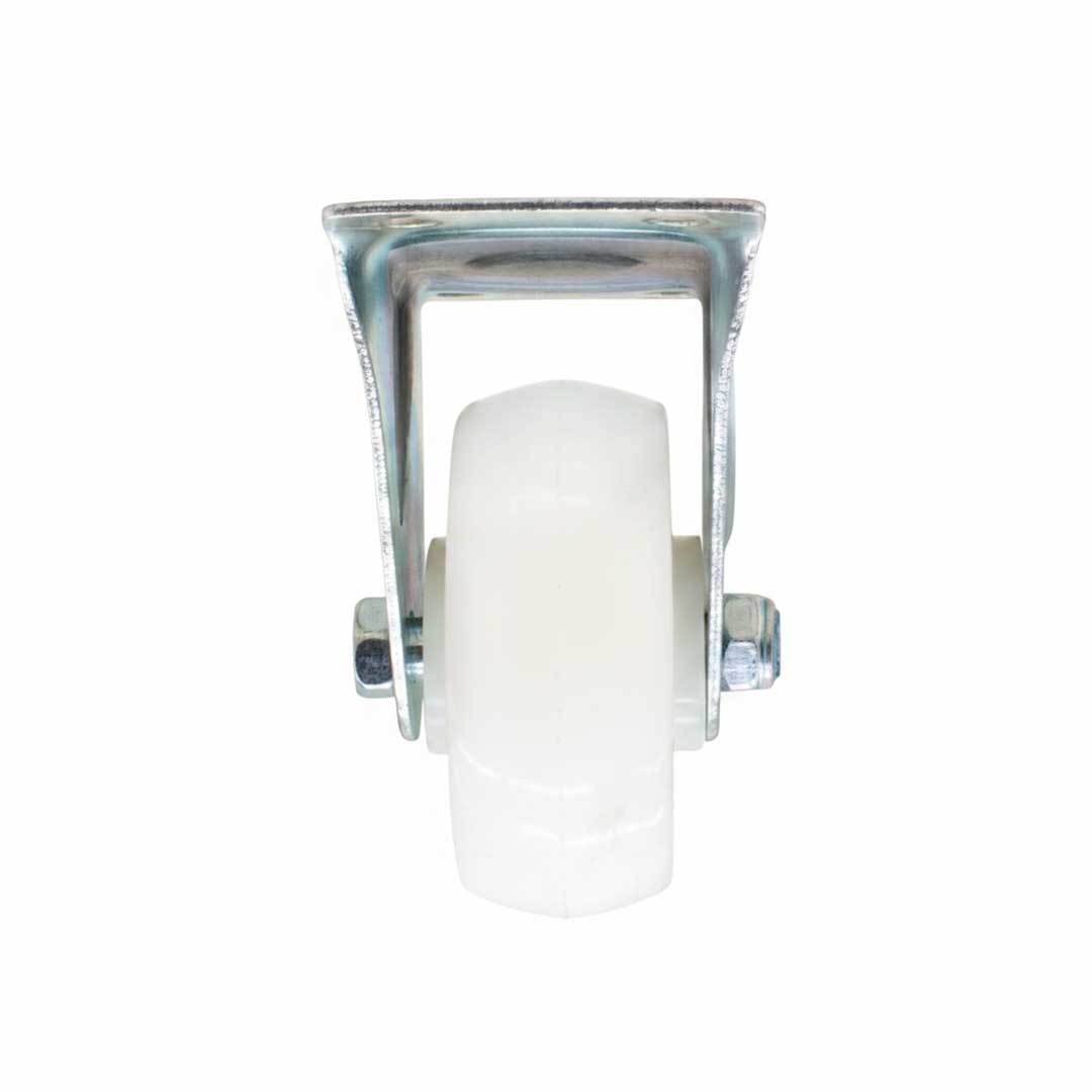 RUEDA BLANCA 3″ BASE METALICA FIJA LH-1696