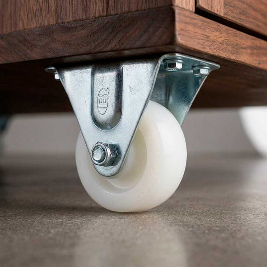 RUEDA BLANCA 3″ BASE METALICA FIJA LH-1696