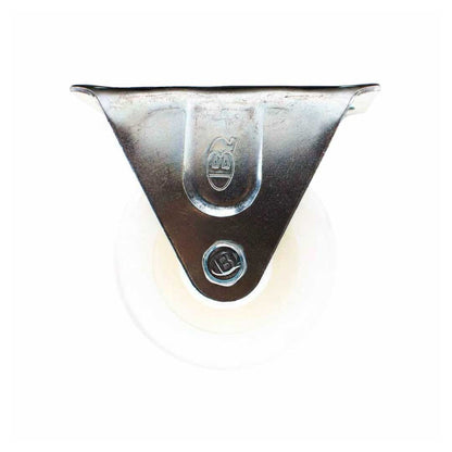 RUEDA BLANCA 4″ BASE METALICA FIJA LH-1697