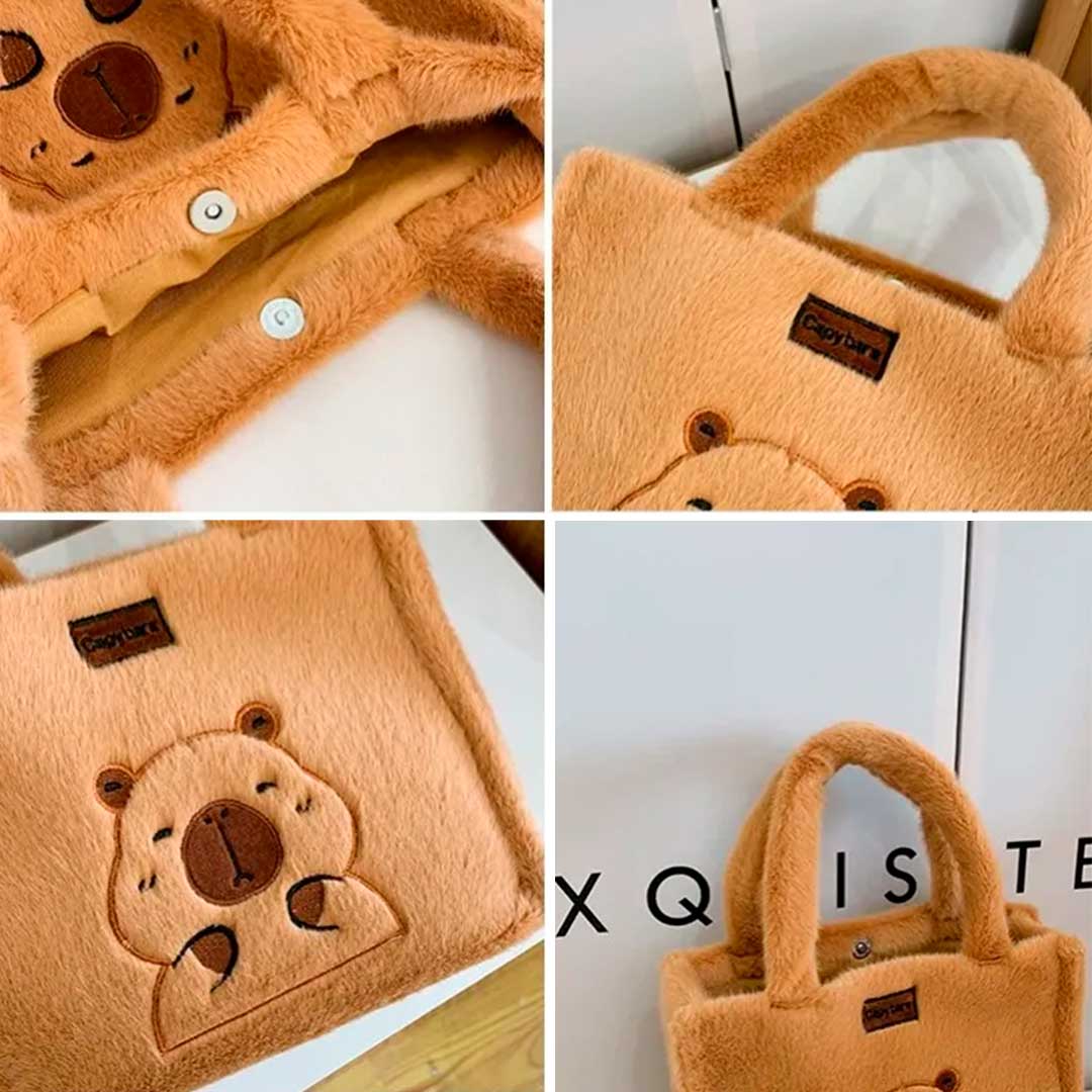 CARTERA TIPO PELUCHE DE CAPYBARA JQMR-205
