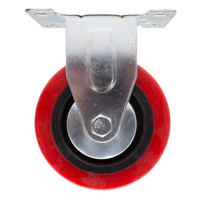 RUEDA BASE METALICA 5″ FIJA COLOR ROJO LH-1692