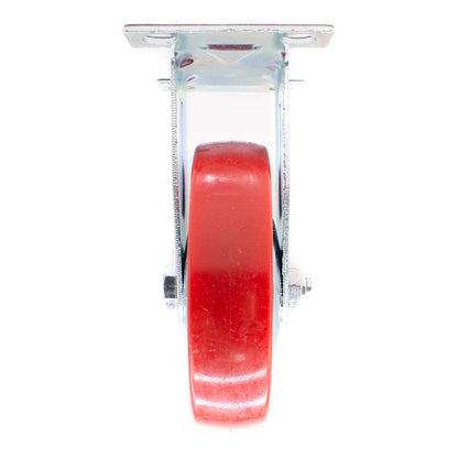 RUEDA BASE METALICA 5″ FIJA COLOR ROJO LH-1692