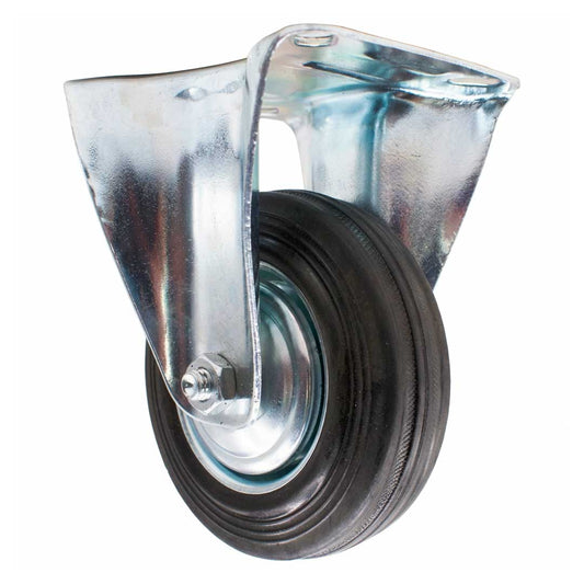 RUEDA COLOR NEGRO 4″ BASE METALICA FIJA LH-1687