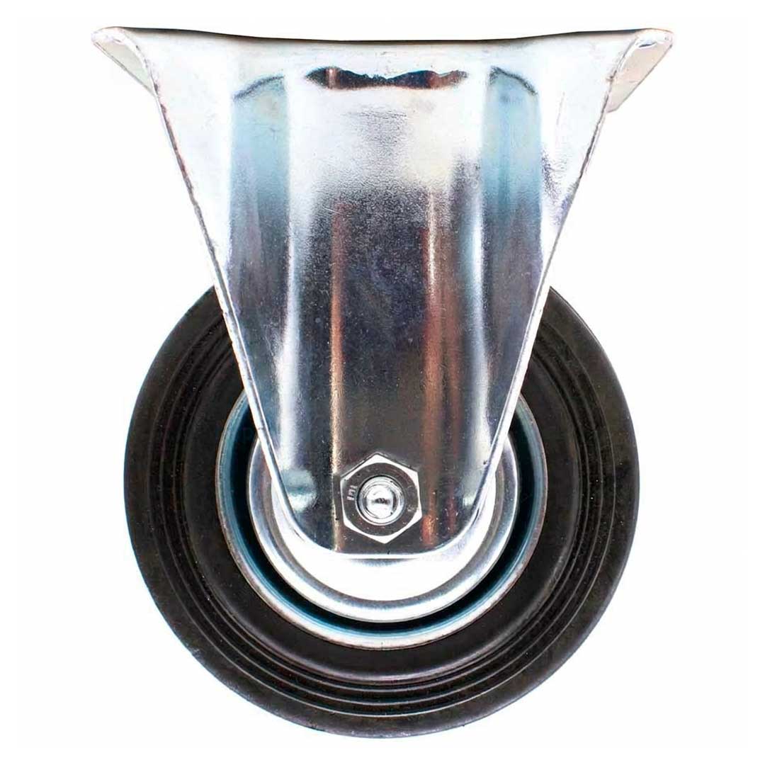 RUEDA COLOR NEGRO 4″ BASE METALICA FIJA LH-1687
