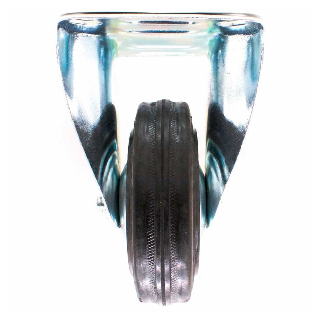 RUEDA COLOR NEGRO 4″ BASE METALICA FIJA LH-1687