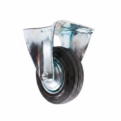 RUEDA COLOR NEGRO 5″ BASE METALICA FIJA LH-1688