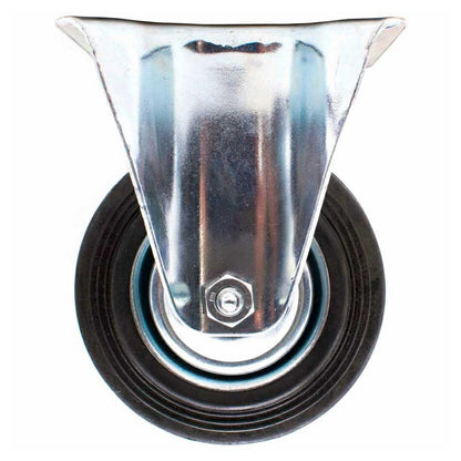 RUEDA COLOR NEGRO 5″ BASE METALICA FIJA LH-1688