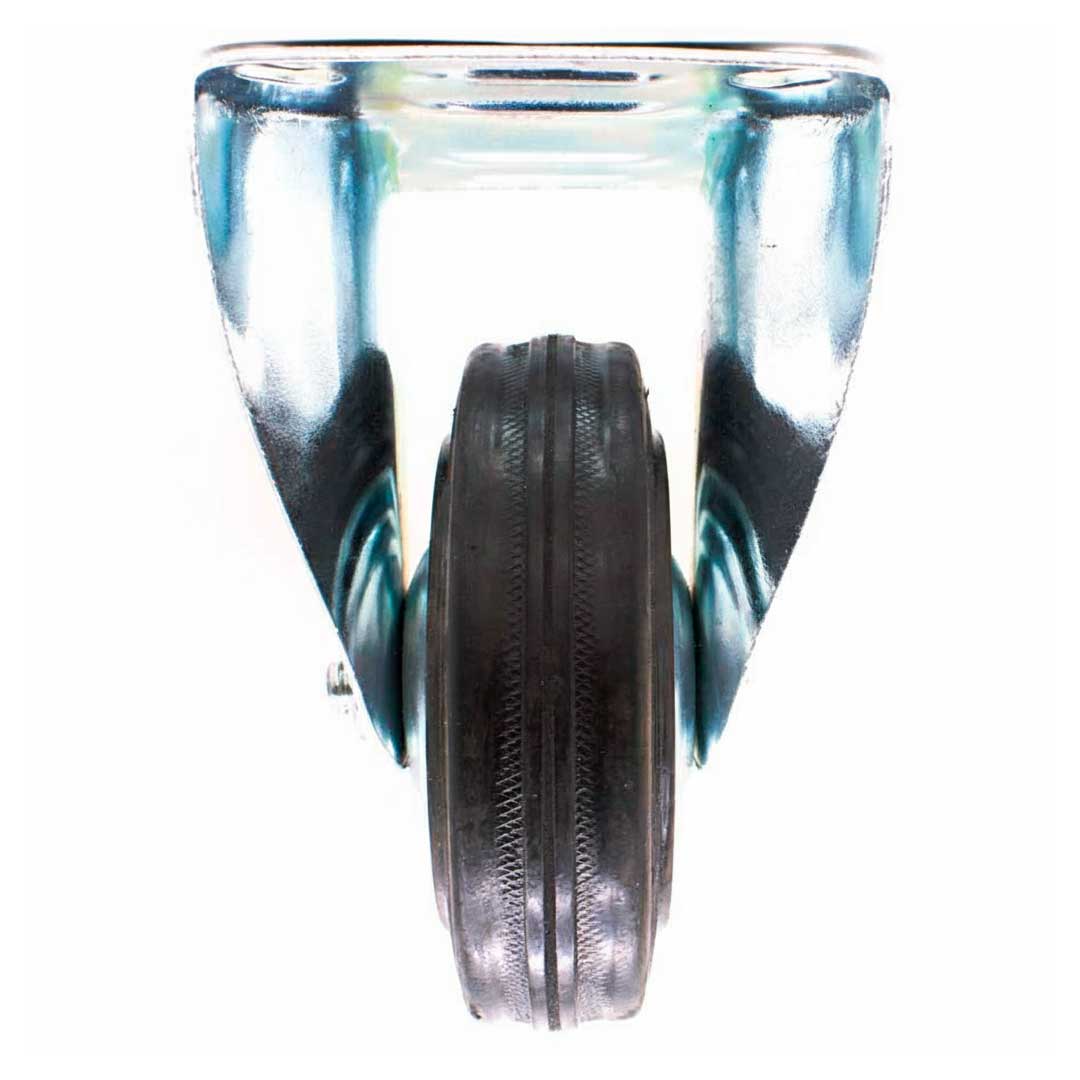 RUEDA COLOR NEGRO 5″ BASE METALICA FIJA LH-1688