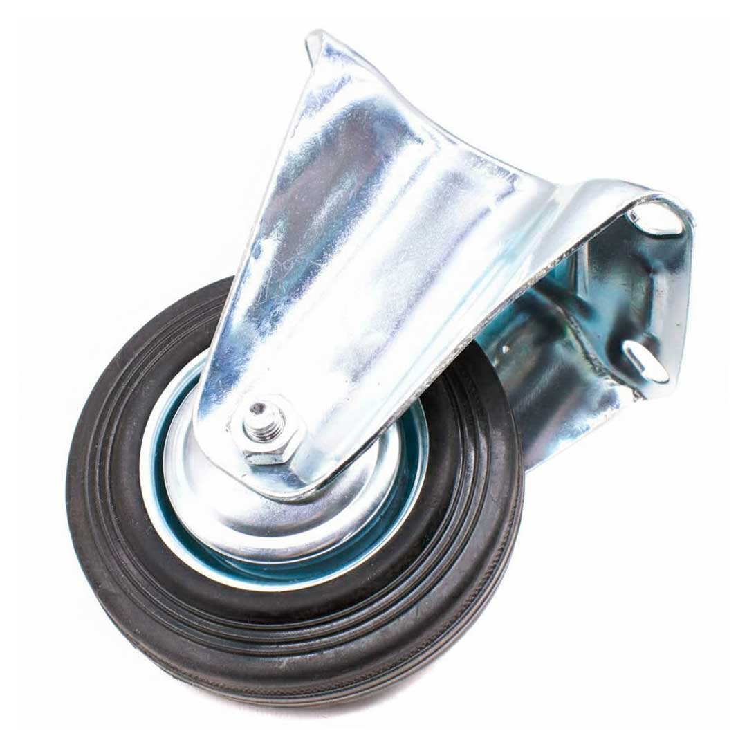 RUEDA COLOR NEGRO 5″ BASE METALICA FIJA LH-1688