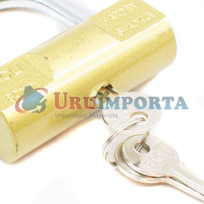 CANDADO BRONCEADO EN BLISTERS 80MM BAOLI LH-1278