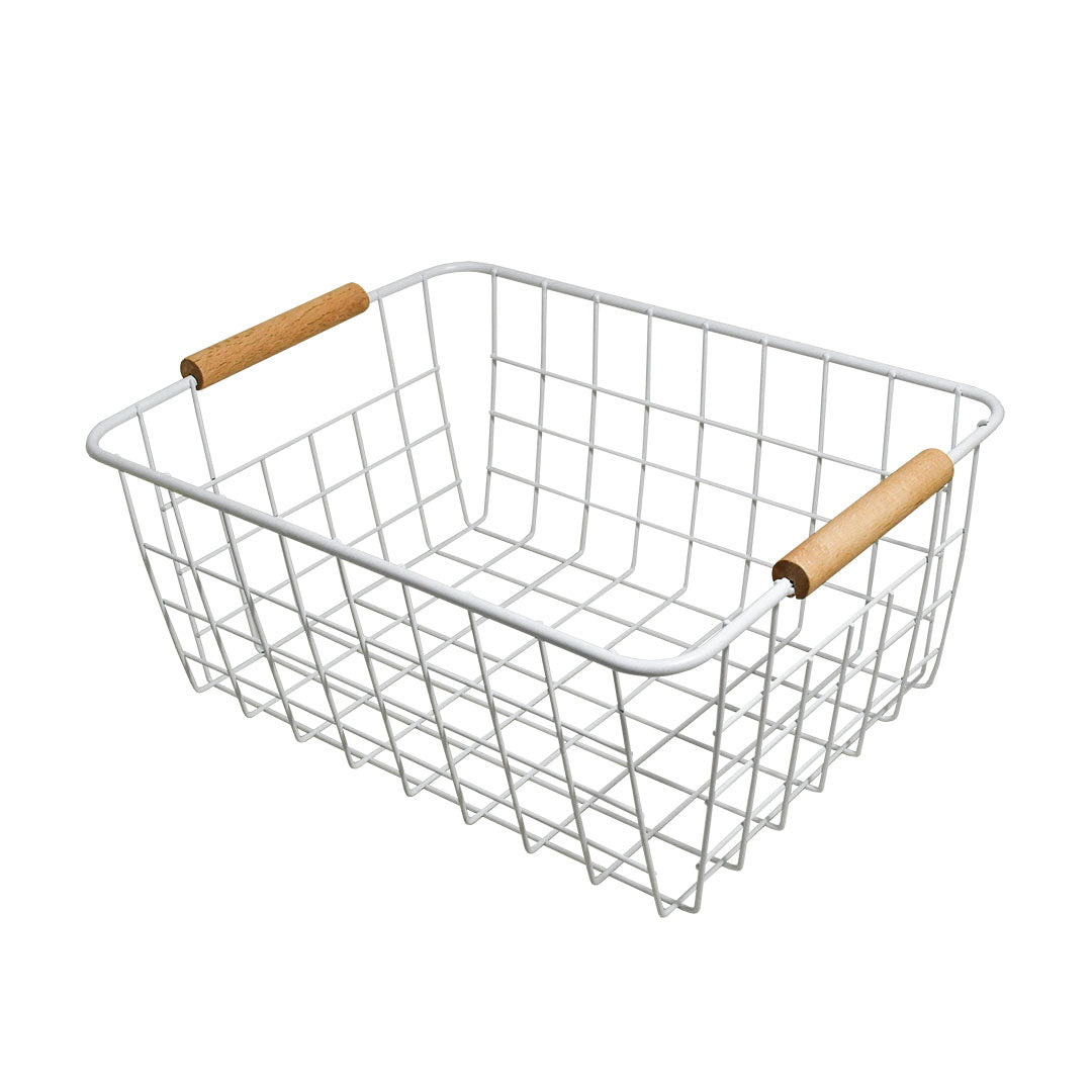 CESTO METALICO BLANCO 22X28X12CM LH-3670