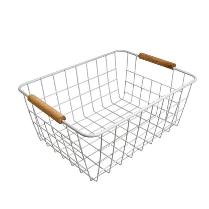 CESTO METALICO BLANCO 22X28X12CM LH-3670