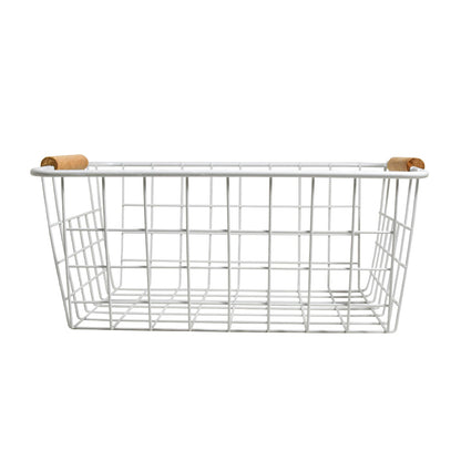 CESTO METALICO BLANCO 22X28X12CM LH-3670