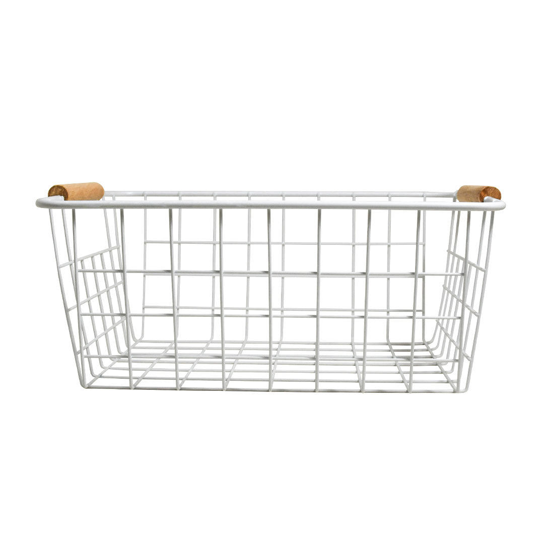 CESTO METALICO BLANCO 22X28X12CM LH-3670
