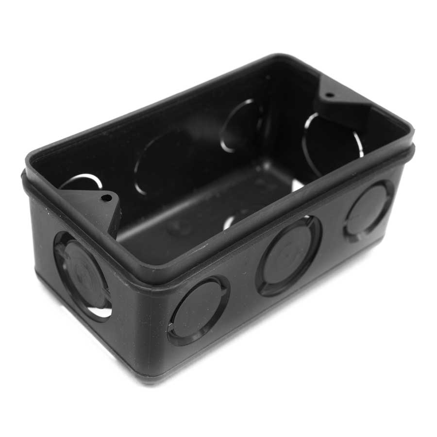CAJA DE LUZ PLASTICA 6X10X5CM COLOR NEGRO 001852