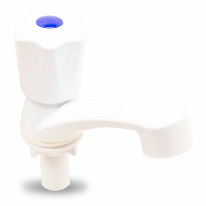 CANILLA LAVATORIO PLASTI BLANCA HEXAGONAL LH-2205
