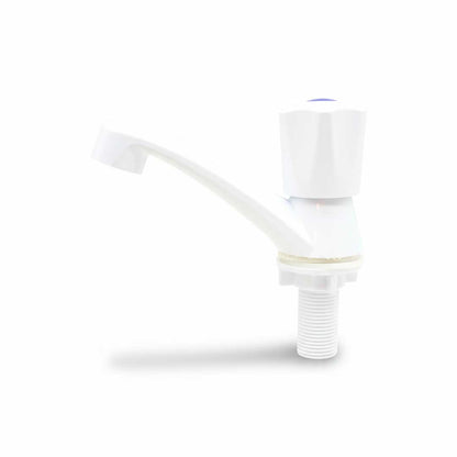 CANILLA LAVATORIO PLASTI BLANCA HEXAGONAL LH-2205