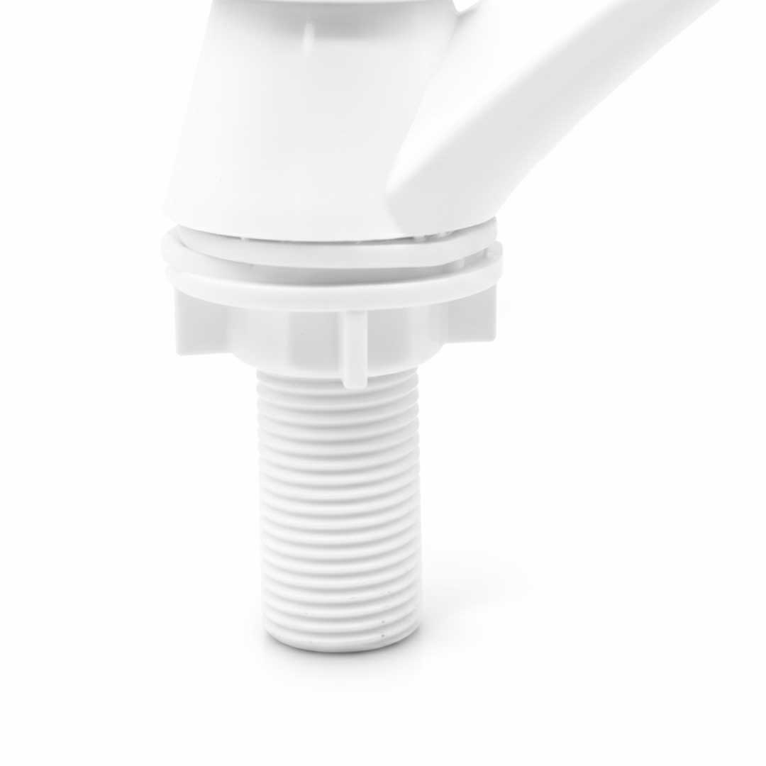 CANILLA LAVATORIO PLASTI BLANCA HEXAGONAL LH-2205