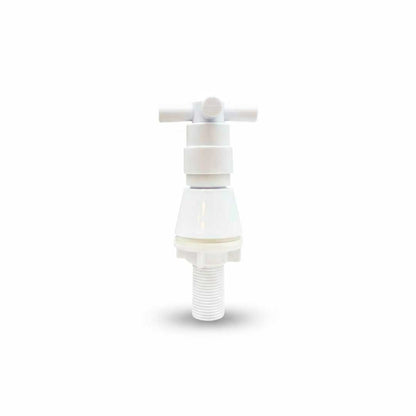 CANILLA LAVATORIO PLAST BLANCA VOLANT CRUZ LH-2206