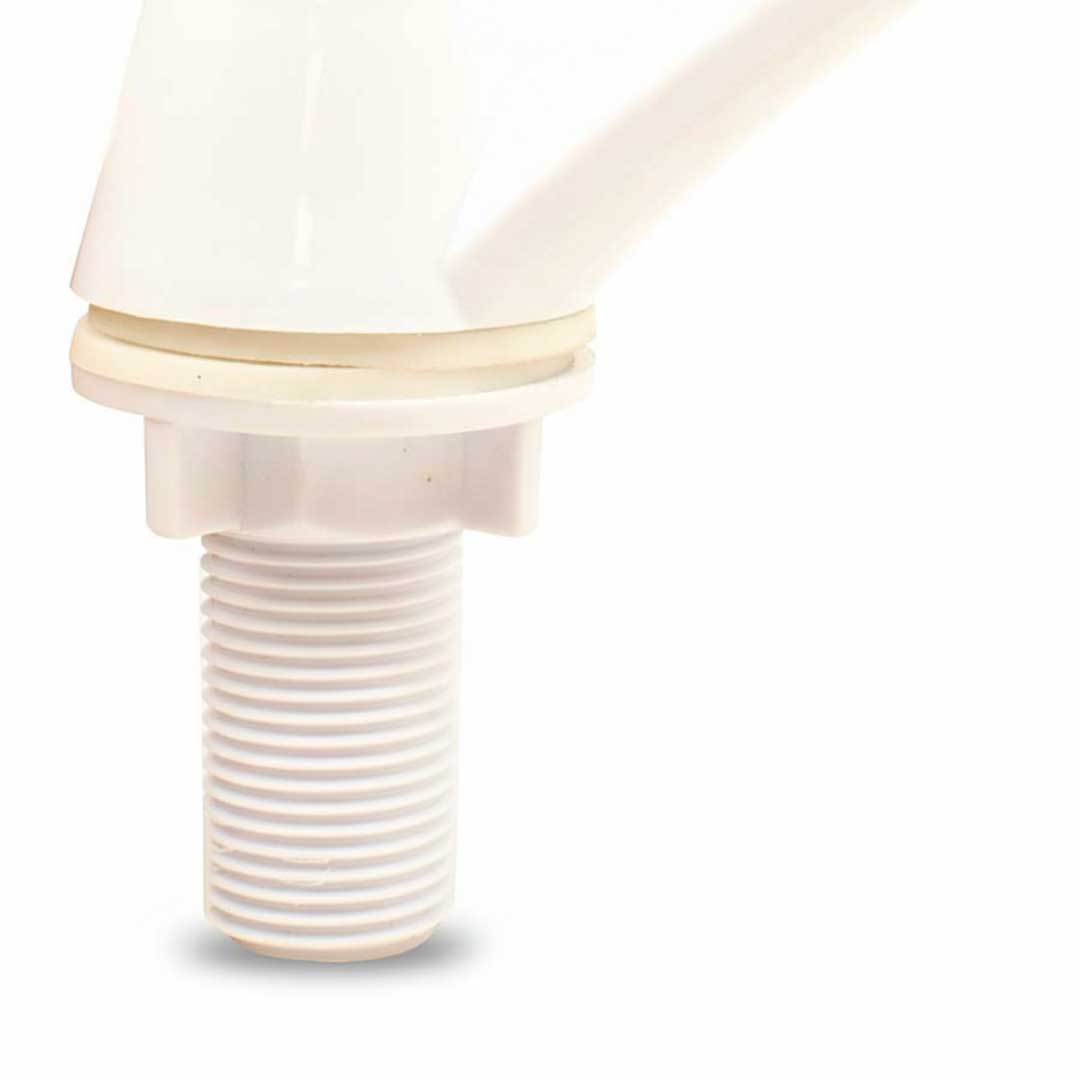 CANILLA LAVATORIO PLAST BLANCA VOLANT CRUZ LH-2206
