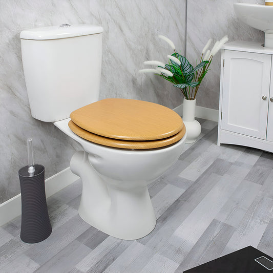 ASIENTO INODORO UNIVERSAL COLOR MADERA LH-2033