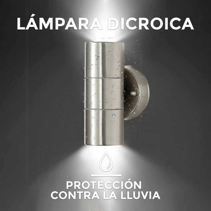 LUMINARIA APLIQUE EXT 2 LUCES METAL PULIDO LH-2091