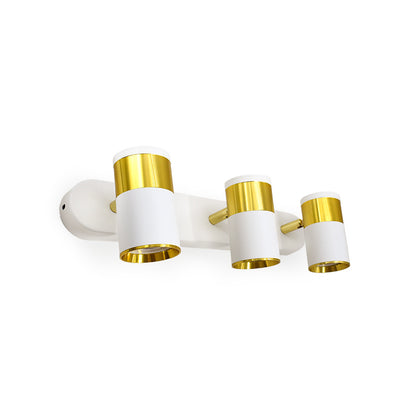 APLIQUE 3 LUCES BLANCO DORADO PARED-TECHO LH-3533