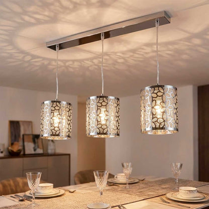 LAMPARA DE COLGAR 3 LUCES REJILLA METALICA LH-2100
