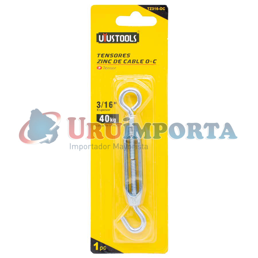 TENSOR 3/16″ ZINC DE CABLE O+C UYUSTOOLS TZ316-OC
