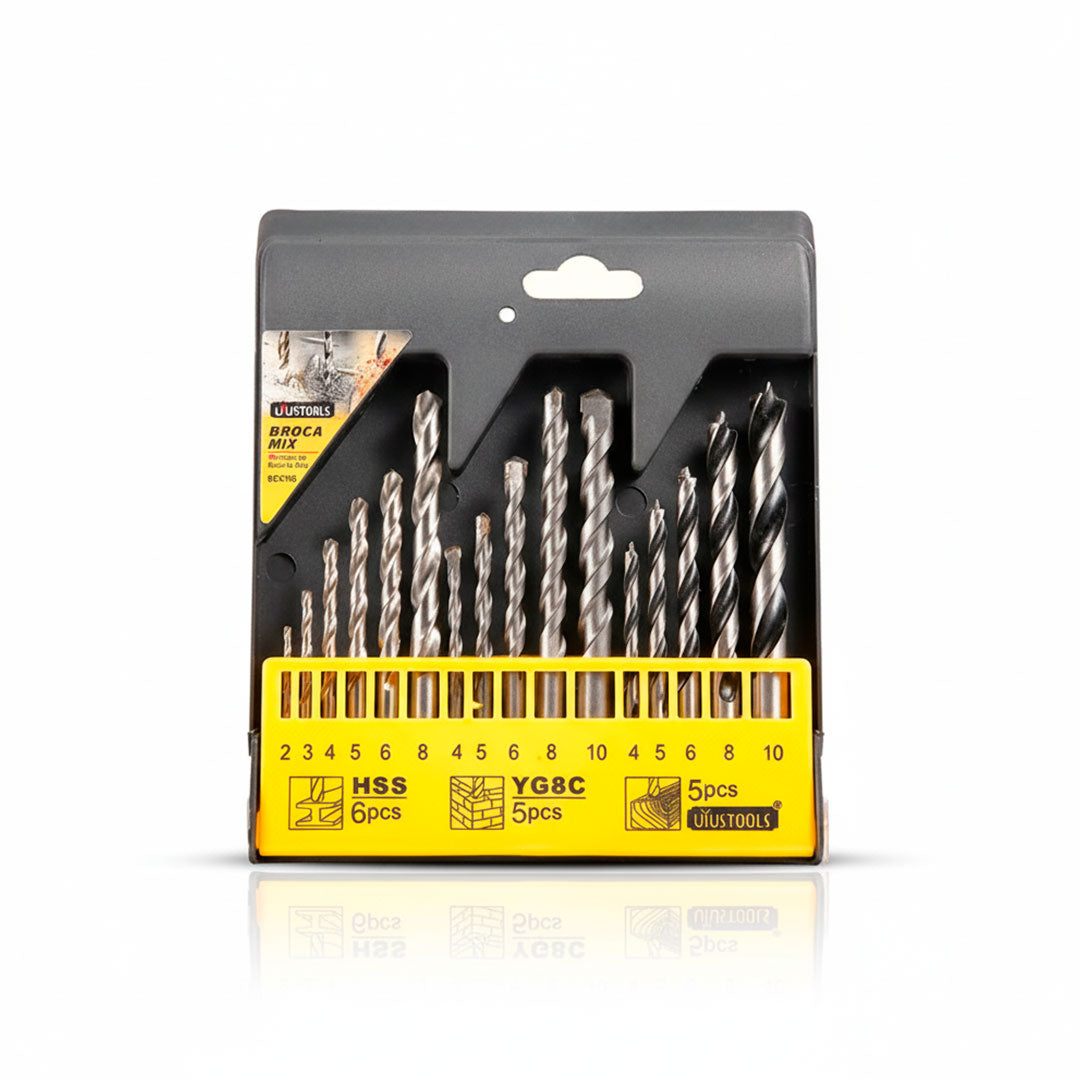 SET MECHA P/MADERA/METAL/CONCRETO UYUSOOLS BCX16S