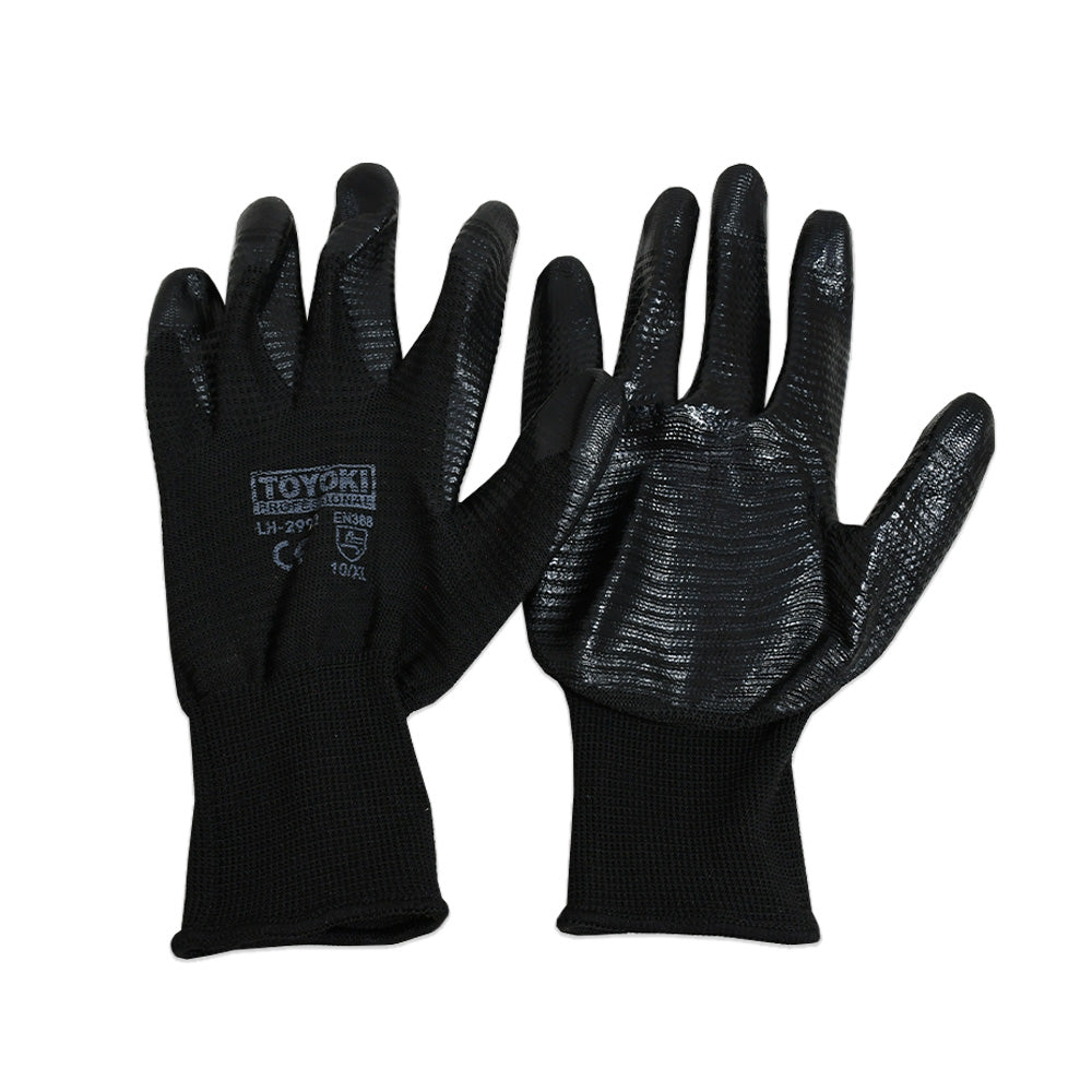 GUANTE 8″ NEGRO ANTIDESLIZANTE TOYOKI LH-2992