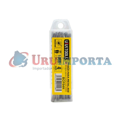 MECHA ACERO RAPIDO 4MM 10UN EN BLIST UYUS BCF04H