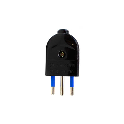FICHA MODULAR 10AMP 3 PATAS NEGRA LED LIFE SL1002