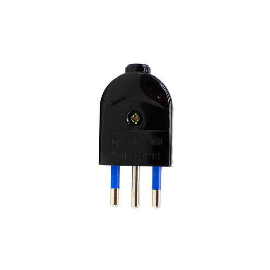 FICHA MODULAR 10AMP 3 PATAS NEGRA LED LIFE SL1002