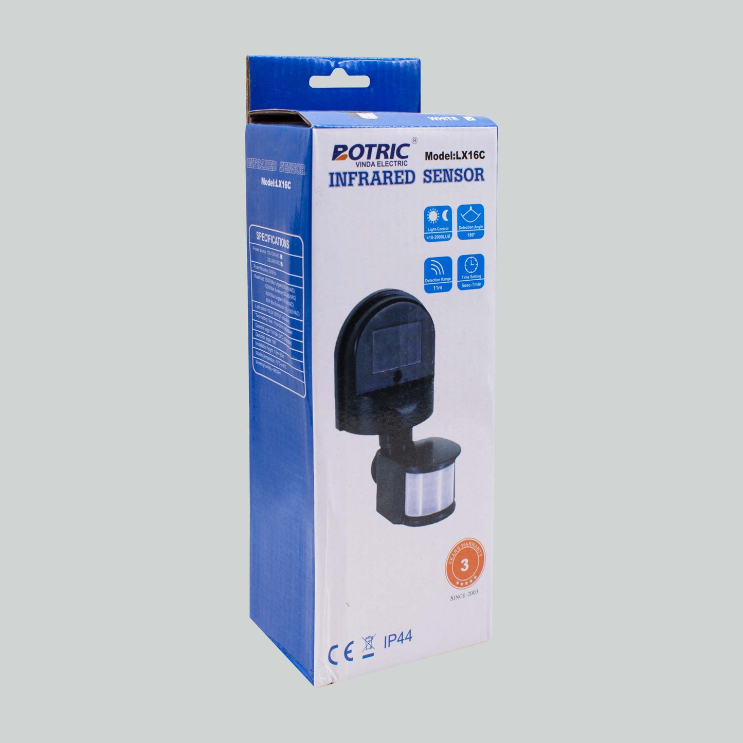 DETECTOR MOVIMIENTO BLANCO BASE REGULABLE LH-2107