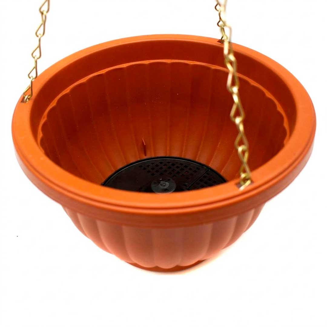 MACETA DE COLGAR PLASTICA MARRON LH-3897