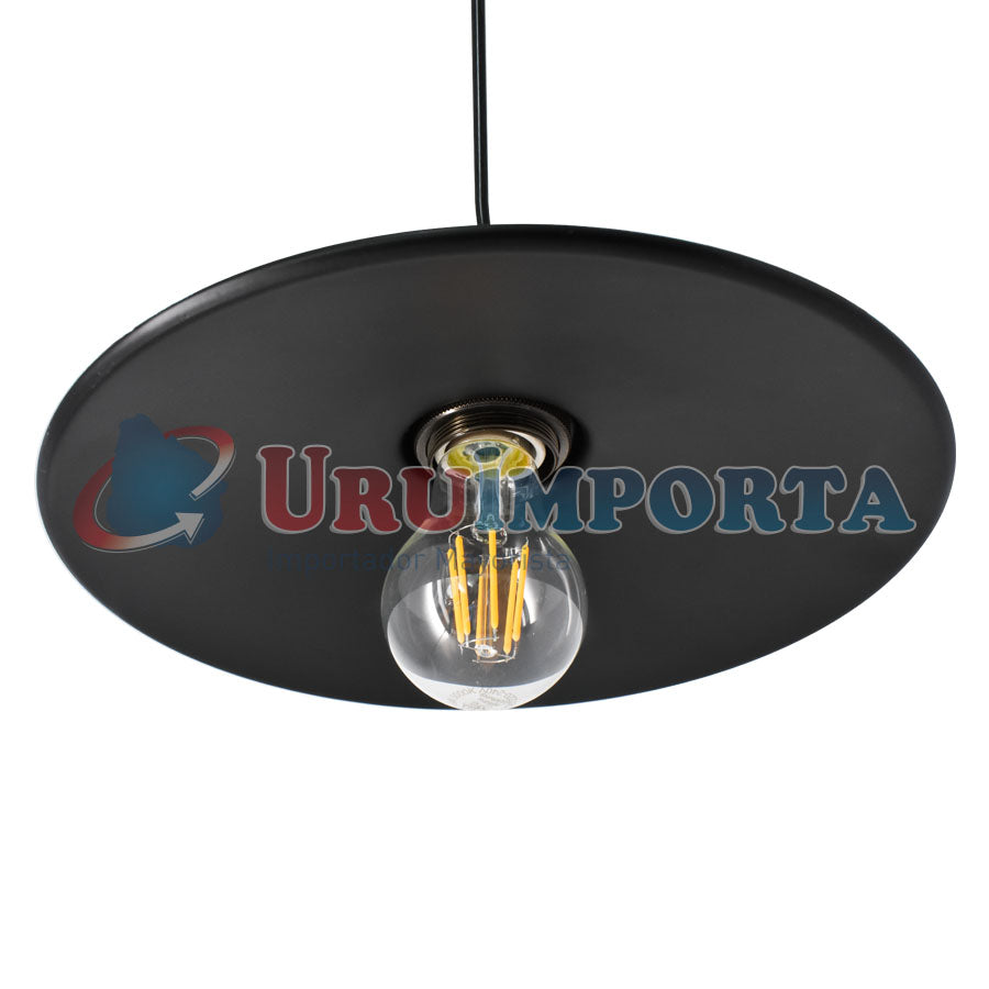 LAMPARA COLGAR VINTAGE METAL NEGRA/DORADA LH2317